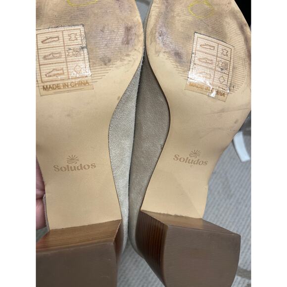 Soludos suede leather Gemma 3” Sand Heels, size 8, MSRP $ 149 - Picture 7 of 15